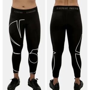 NEW Blueprint Phoenix Crane One Compression Leggings Black Women's S
